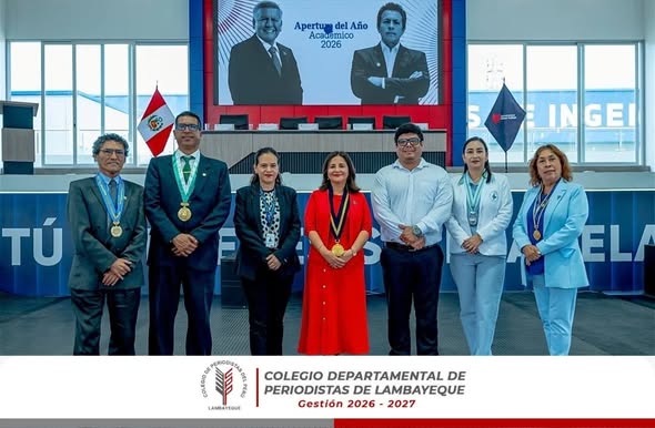 El Colegio de Periodistas de Lambayeque, representado por su Decano, Larcery Díaz Suárez 🥇 participó de la inauguración del semestre académico en la Universidad César Vallejo, filial Chiclayo 📈